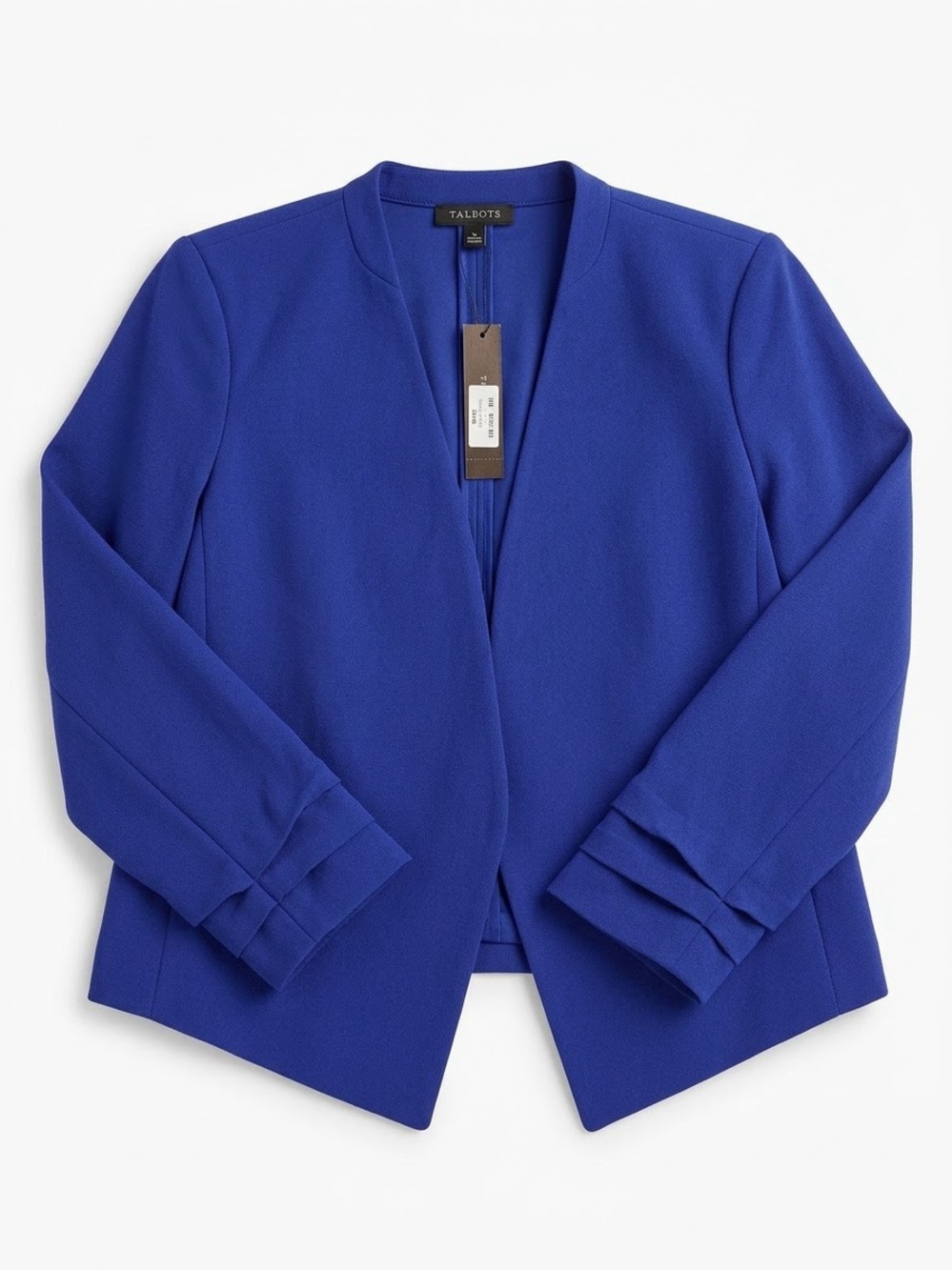 Tahari Royal Blue Open-Front Blazer Jacket